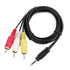 3.5mm Male to 3 RCA Male Plug AV A/V Audio Video Cable for Samsung Digital Camcorder SMX-F40 Series