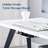 Under Desk Laptop Storage Mount, Metal Holder for Devices Thickness 1.37", with Anti-Scratch Silicone (White)