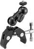 WANBY Double Ballhead Magic Arm Camera Clamp Mount Monitor Mount Bracket with Super