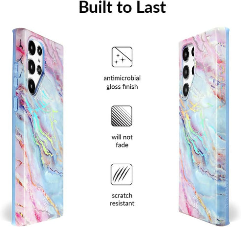 VELVET CAVIAR Compatible with Samsung Galaxy S22 Ultra Case, 8ft Drop Tested, Cute Protective Phone Case - Holographic