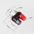 4Pcs Banana Plug Jack Female Socket Gold Plated Terminal Binding Post for Speaker Amplifier