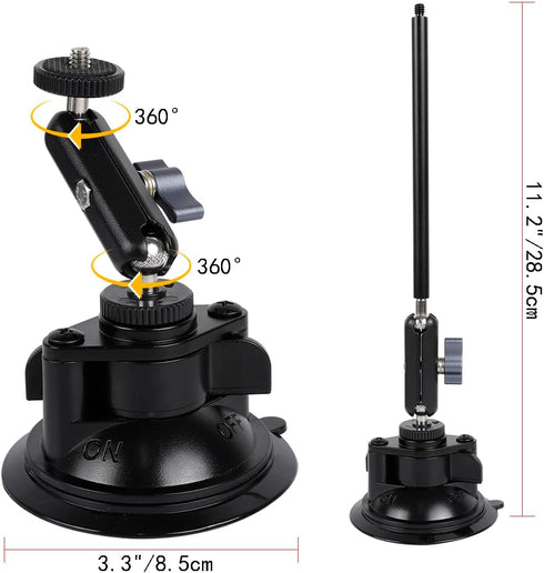 Suction Cup Mount for DJI Osmo Pocket 3 - Car Windshield Window Vehicle Holder