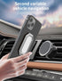 Upgraded Phone Ring Holder Finger Kickstand, 360° Rotation Metal Grip Holder for Magnetic Car Mount, Compatible with