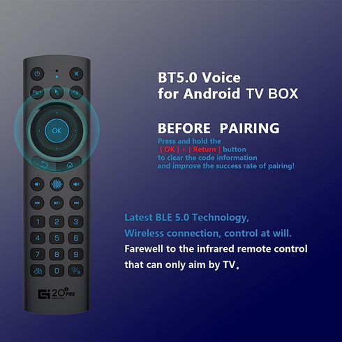 GREALT Bluetooth Voice Remote Control for Smart TVs, Universal Voice Remote Control with USB Transmitter Infrared