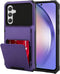 Wallet Case for Samsung Galaxy A54 5G, 4-Card Holder Slot, Shockproof Hybrid Heavy Duty Protection, Purple