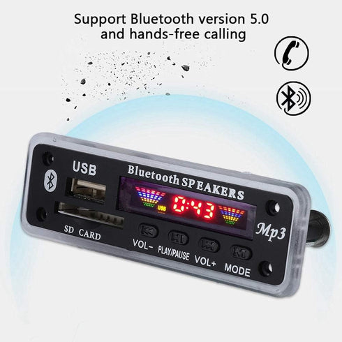 ASHATA MP3 5V/12V 5.0 MP3/WMA/WAV/FLAC/APE, Audio Decoder Board, DC Bluetooth Audio Decoder Module Support Colors