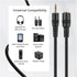 TNP 2.5mm Extension Cable (3 Feet) - Male to Female Adapter for Headset, Headphone, Microphone, Stereo Audio.