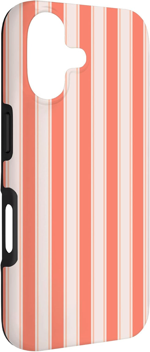 Urban Classic Trends 17 Cute Peach Salmon Coral Classic Vertical Stripe Pattern Case for iPhone