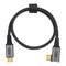 Poyiccot USB C Right Angle Cable 100W, 40Gbps Short USB 4 Cable for Thunderbolt 4, 1.5 Feet for MacBook Pro