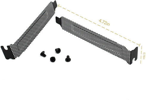 AUEAR 10 Pack Black PCI Slot Cover Hard Steel Filter Blanking Plate with Screws