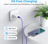 etguuds Purple USB C Cable 3.3ft Fast Charging, 2-Pack Type C Cable Braided Compatible with Samsung Galaxy S23
