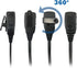 1.5-Wire Security & Surveillance Clear Acoustic Tube Earpiece Headset with PTT Button Mic for Kenwood, Baofeng &
