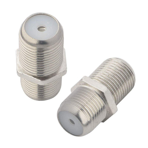 Boobrie TV Cable Connector Female to Female Coaxial RG6 Extension Adapter Couplers (Pack of 2, Nickel Plated)