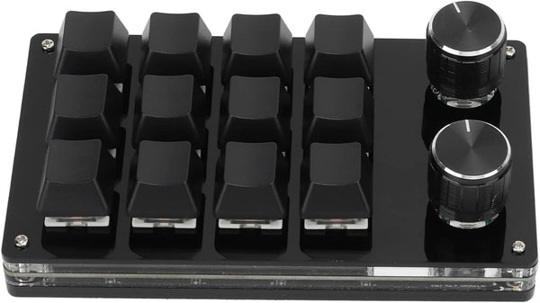 12 Key Mini Keyboard, One Handed Mechanical Gaming Keyboard, Multifunctional Shortcut Programmable Macro Keyboard