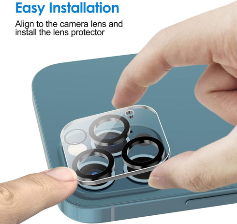JETech 3-Pack Camera Lens Protector for iPhone 12 Pro 6.1", HD Clear, 9H Tempered Glass, Anti-Scratch, Case Friendly.