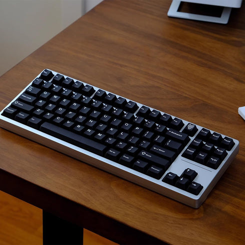 114 Keys PBT Doubleshot WOB Keycaps Cherry Profile Black Keycap Set for 61/64/87 Cherry MX Switches Mechanical Keyboard