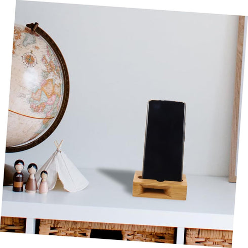 NUOBESTY Universal Phone Sound Amplifier - Wooden Bamboo Mobile Phone Holder with Loudspeaker Dock
