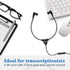 SIMOLIO Stereo Headset with Mic, Lightweight Stethoscope Transcription Headset, Volume Control, 3.5mm Plug, Wired
