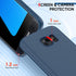 LeYi Samsung S7 Case with 2 Pack Tempered Glass Screen Protector, Liquid Silicone Slim Rubber Cover, Blue