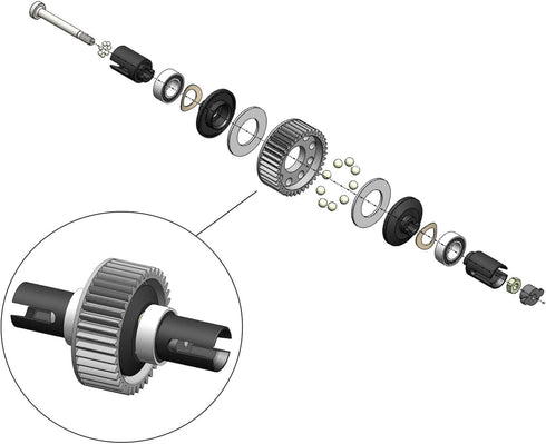 MIP Ball Diff Kit for Losi Mini-T 2.0 Mini-B, MIP20090 Electric Car/Truck Option Parts