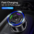Car Charger Adapter, 5 Port QC3.0 Fast Charging Car Cigarette Lighter USB Charger, Compatible with iPhone, Android,