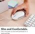 Macally Silent Wired Mouse, Slim & Compact USB Mouse for Apple Mac or Windows PC Laptop/Desktop (White)