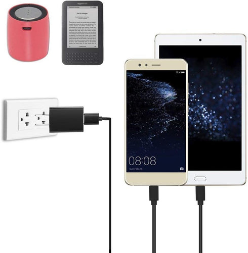 Samsung Galaxy Note, Tab A, E, S2, S3, S4, 7.0" to 10.1" - USB Micro Charger with 5 FT Charging Cable for Galaxy J8,