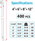 Zip Ties Assorted Sizes(4”+6”+8”+12”), 400 Pack, Black Cable Ties, UV Resistant Wire Ties by ANOSON by ANOSON