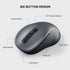 WisFox 2.4G Wireless Mouse for Laptop, Ergonomic Computer Mouse with USB Receiver and Type-C Adapter, 3 Adjustable