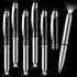 5 Pieces Multi-Function Stylus Pen for Touchscreen Devices, 3 in 1 with LED Flashlight, Ballpoint, Invisible Ink (Black)