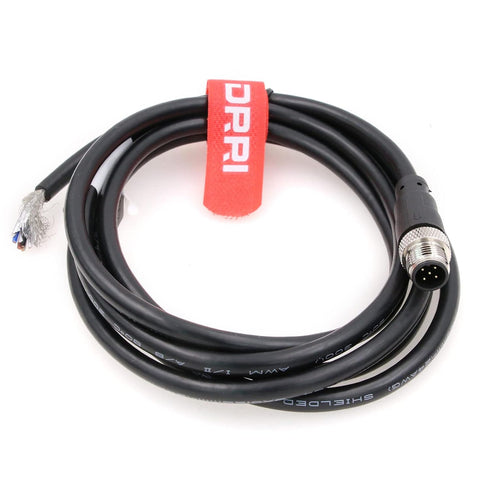 DRRI M12 Sensor Connector 5pin A Code Male Molded Industrial Shield Cable for Robots and Drag Chains
