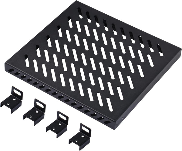 GeeekPi 10 inch 0.5U High Duty Vented Rack Shelf for DeskPi RackMate T1/T0