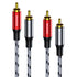 SNANSHI 2RCA Cables (15FT) - 2RCA Male to 2RCA Male Stereo Audio Cable for Home Theater and Hi-Fi System