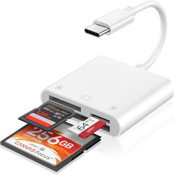 MTIQHS USB C SD Card Reader for iPhone 17/16/15/iPad/Mac, 3 in 1 USBC