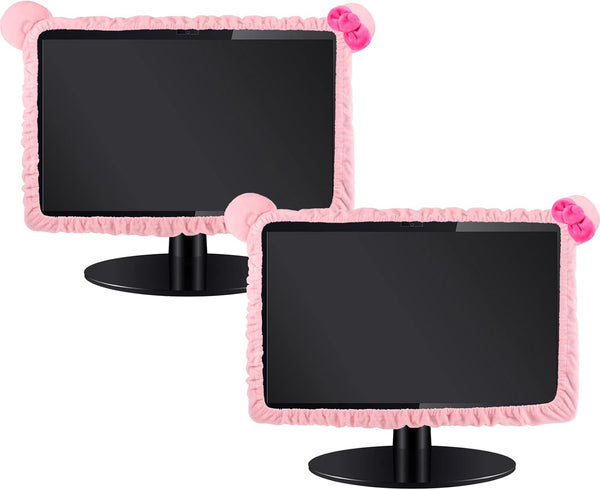 Remagr 2 Pcs 20''-29'' Kawaii Computer Monitor Cover with Cat Ear Design,