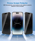 amFilm OneTouch Privacy Tempered Glass Screen Protector for iPhone 14 Pro Max (6.7") 2022, Full Coverage Case Friendly