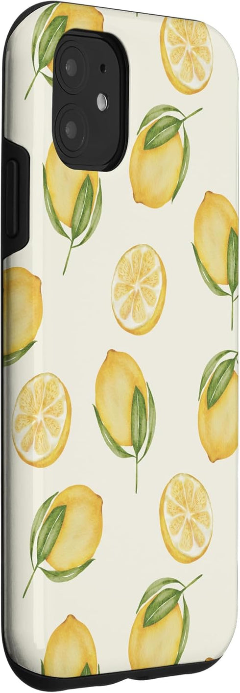 Watercolor Lemon Citrus Designs 11 Lemon Citrus Fruit Watercolor Case for iPhone