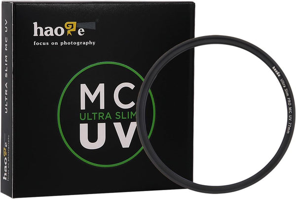 Haoge 77mm Ultra Slim MC UV Protection Multicoated Lens Filter for Canon 70-200mm, 17-40mm, 100-400mm