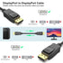 8K 10 2 Pack, 8K@60Hz, 4K@144Hz 120Hz, 2K@240Hz BENFEI [VESA Certified DisplayPort to DisplayPort Feet Cable DP to DP
