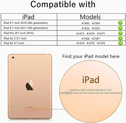 BMOUO 6th/5th 9.7-inch, 2017/2018), 9.7/Air 2 6th 5th Kids Case for iPad Generation (iPad iPad Cas e with Screen