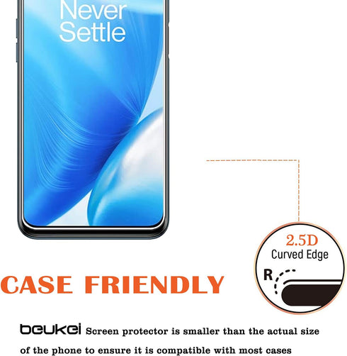 (3 Pack) Tempered Glass Screen Protector for OnePlus Nord N200 5G - Touch Sensitive, Case Friendly, 9H Hardness