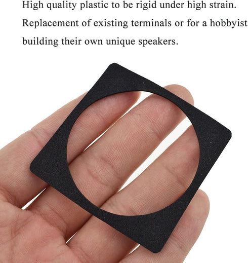 HAHIYO 56mm Diameter Square Speaker Box Terminal Cup, 2 PCS Black for Subwoofer Tower Speakers