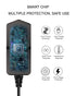 6V 2A Power Adapter Charger, AC 6 Volts 2 Amps Regulated Switching Power Supply with 8 Interchangeable DC Plugs