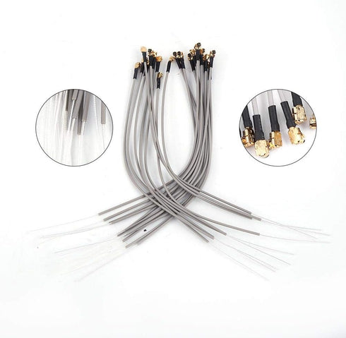 Dilwe 20Pcs 2.4G Receiver Antenna, ABS Aircraft Receiver Antenna Compatible Port for Futaba FrSky Replacement