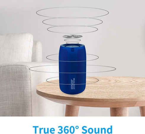 MusiBaby Bluetooth Speaker, Waterproof Portable Outdoor Speaker, Dual Pairing, Loud Stereo, 1500 Mins Playtime for