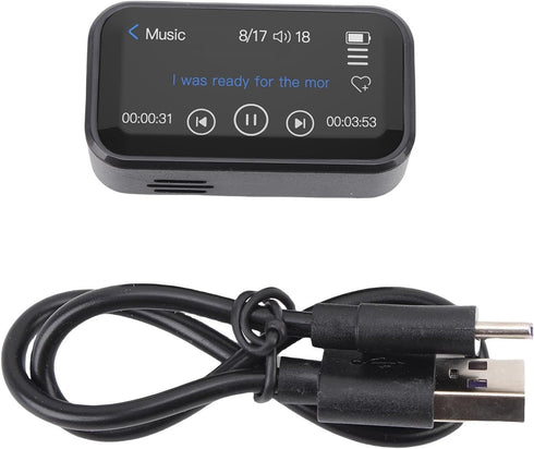 YUEHISY MP3 5.3, 32GB 1.47" Player with Bluetooth Portable Music Player with Back Clip, Lossless HiFi Sound