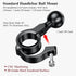 BRCOVAN Handlebar Mount with 1'' TPU Ball Compatible with RAM Mounts B Size Double Socket Arm Fit Rails Diameter 0.5'' 0.87'' 1'' 1.26'' Aluminum Material, CNC Processing, Anodized Surface