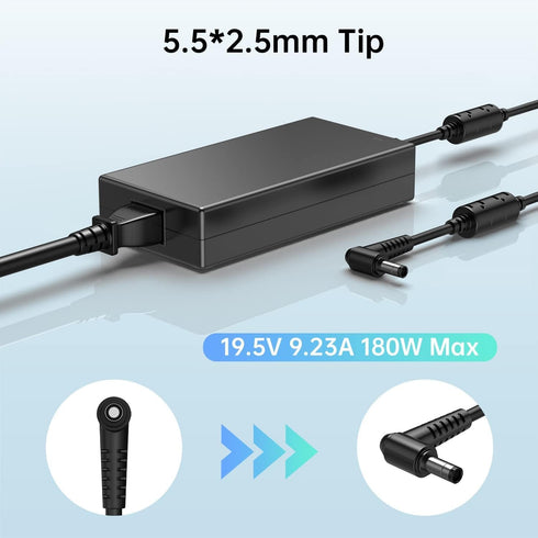 Laptop Charger for MSI GF63 GF65 Thin GS65 Stealth, DONGERDI 180W MSI Gaming AC Power Adapter