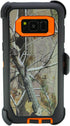 WallSkiN Heavy Duty Case for Galaxy S8 (5.8"), Military Grade Drop Protection with Holster - Camouflage/Orange