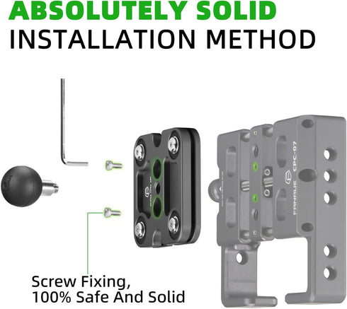 FANAUE Universal Phone Holder with Shock Absorber, Detachable B Size 1" Ball for RAM Mounts - SA-01